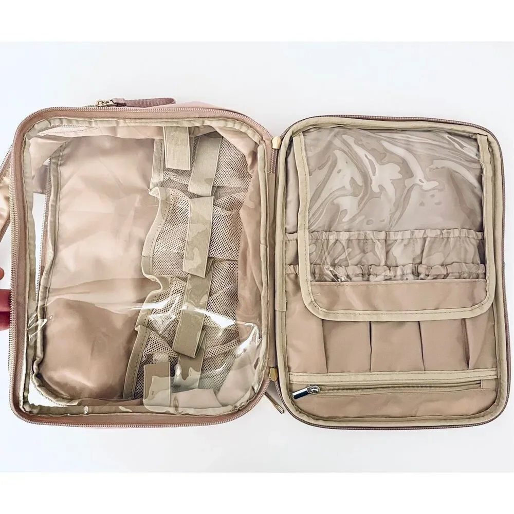 NWT BAGSMART Pink Toiletry Water-resistant Makeup Cosmetic Travel Organizer Bag